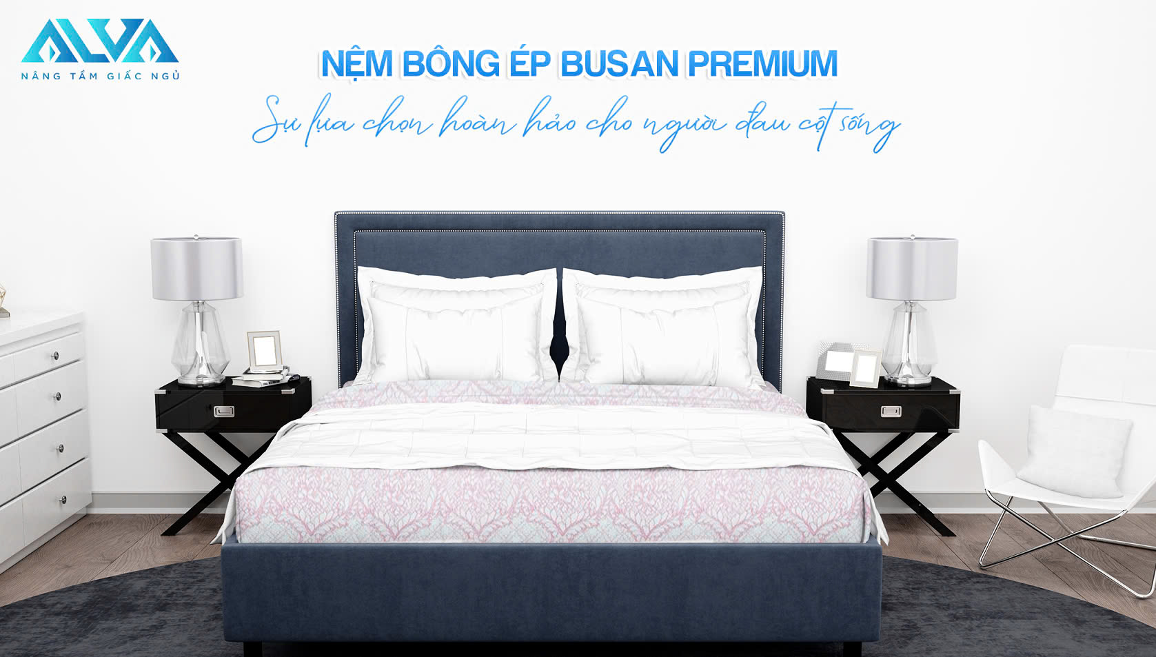 Nệm Bông Ép Cao Cấp ALVA BUSAN