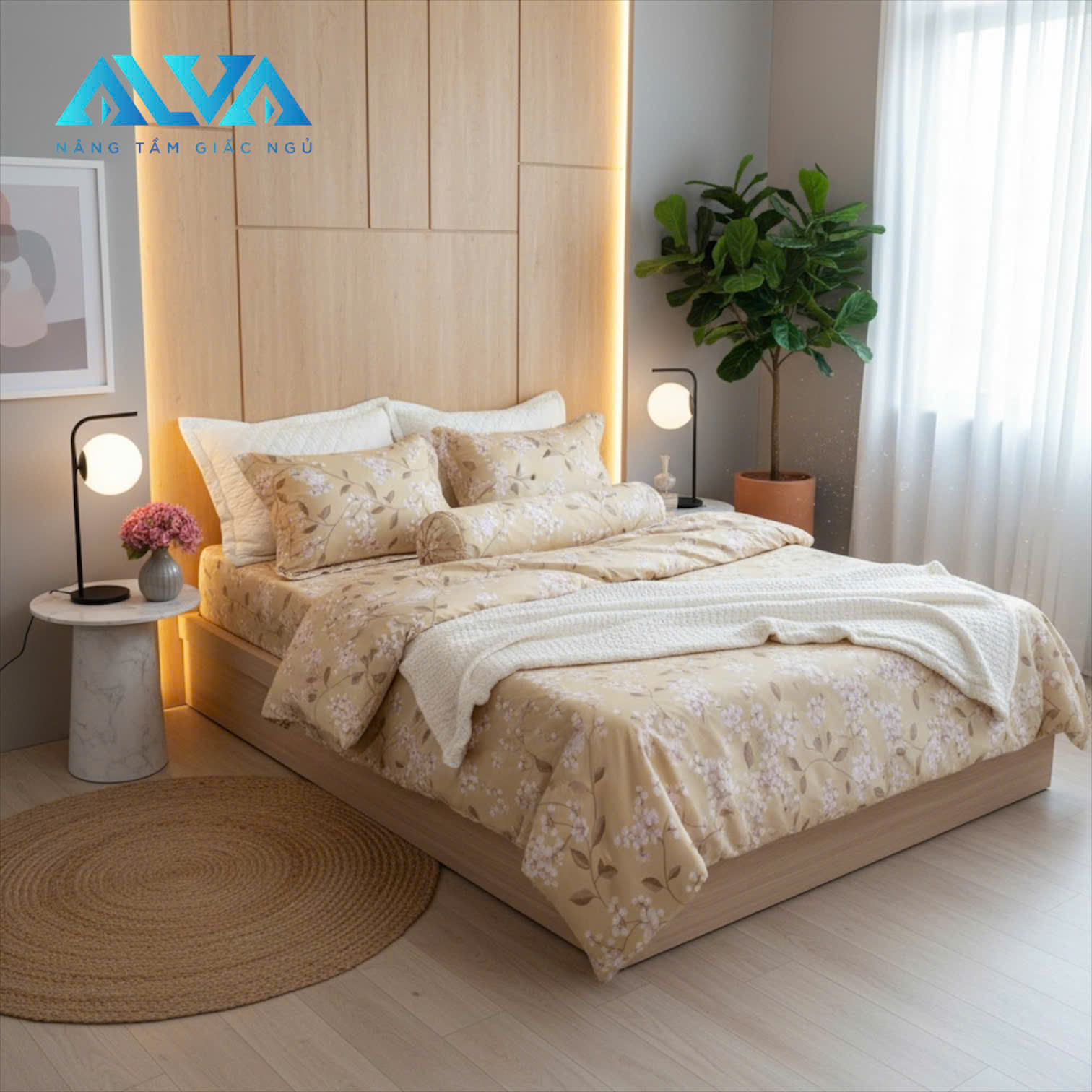 BỘ DRAP MỀN TENCEL 60S CAO CẤP ALVA